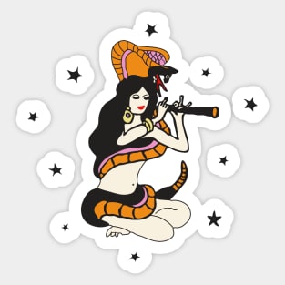 India Snake Charmer Sticker